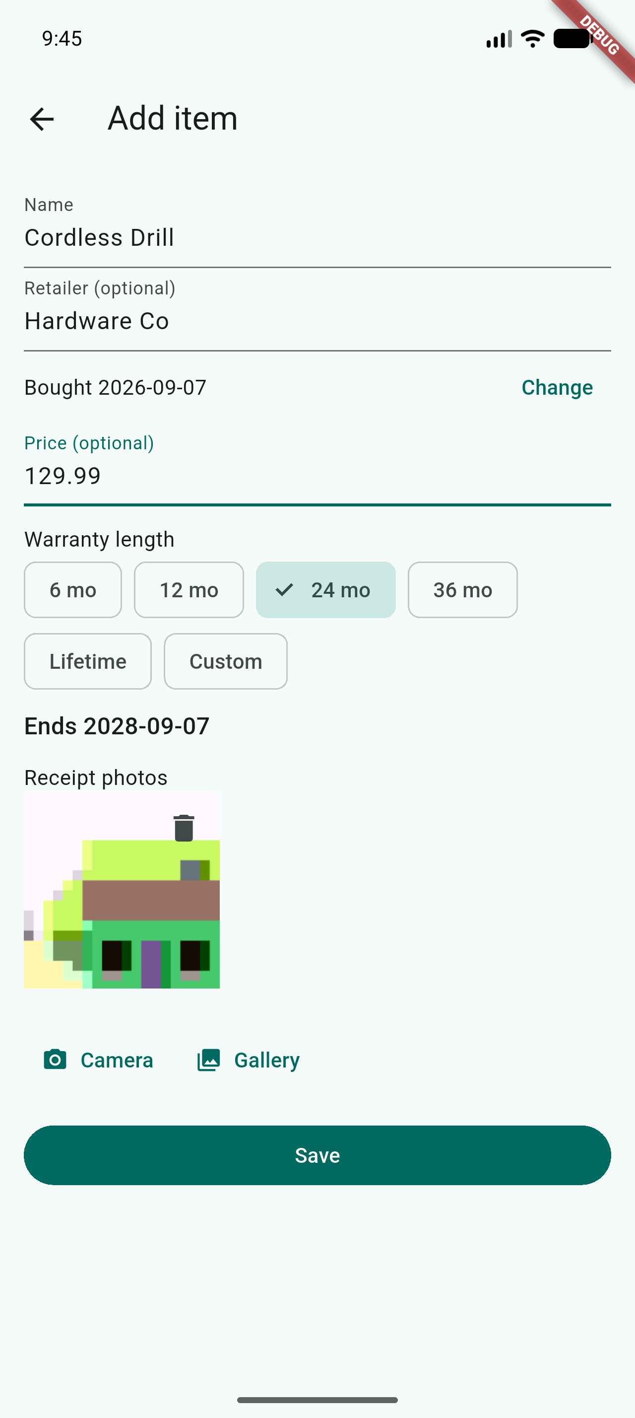 covered — adding a purchase with computed expiry